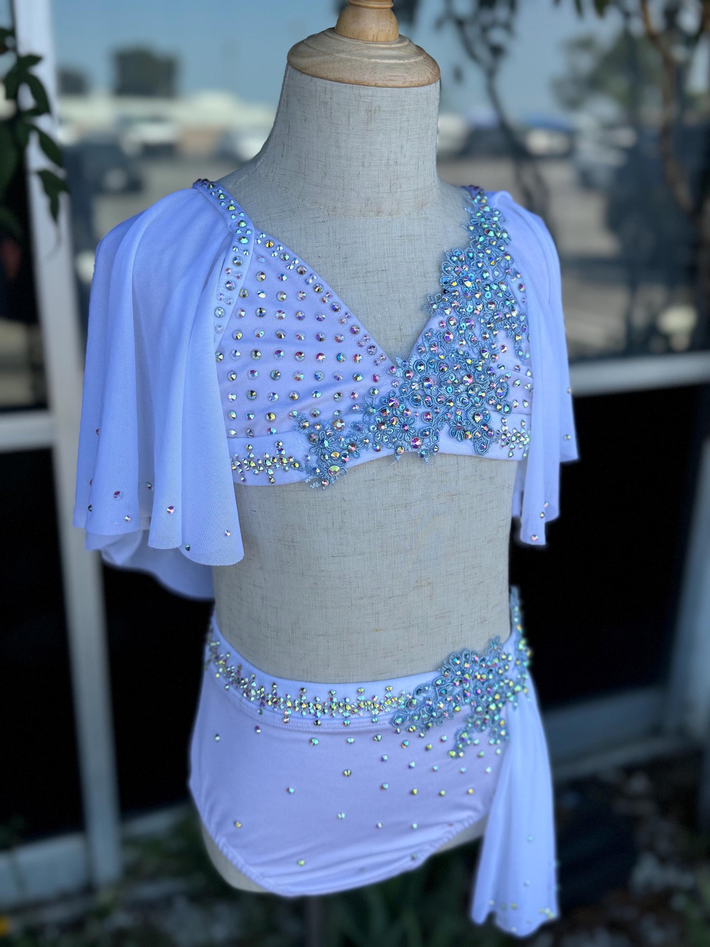 READY-TO-SHIP // Child Small // White Lyrical Dance Costume