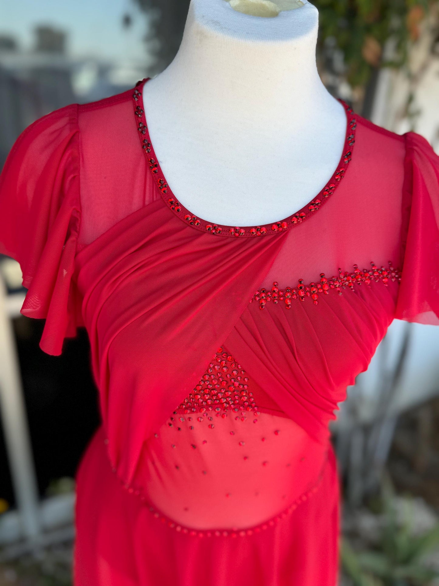 READY-TO-SHIP // Adult Small // Red Lyrical Costume