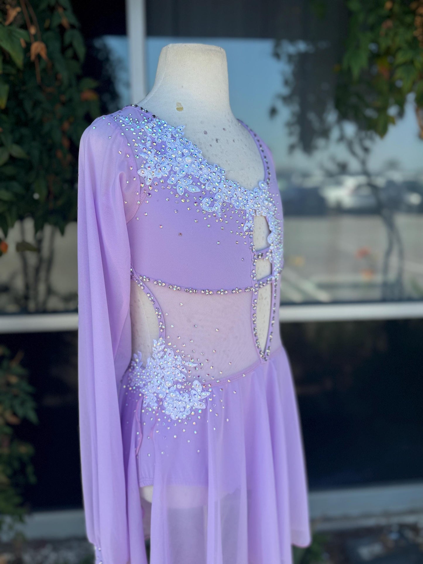 Lilac Lyrical Dance Costume, Child X-Large/Adult X-Small