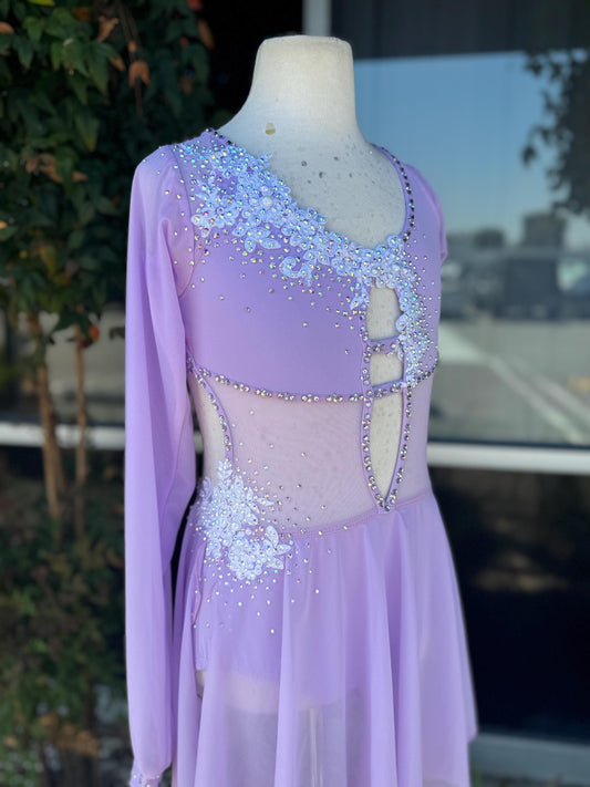 READY-TO-SHIP // Adult X-Small/Child X-Large // Lilac Lyrical Dance Costume