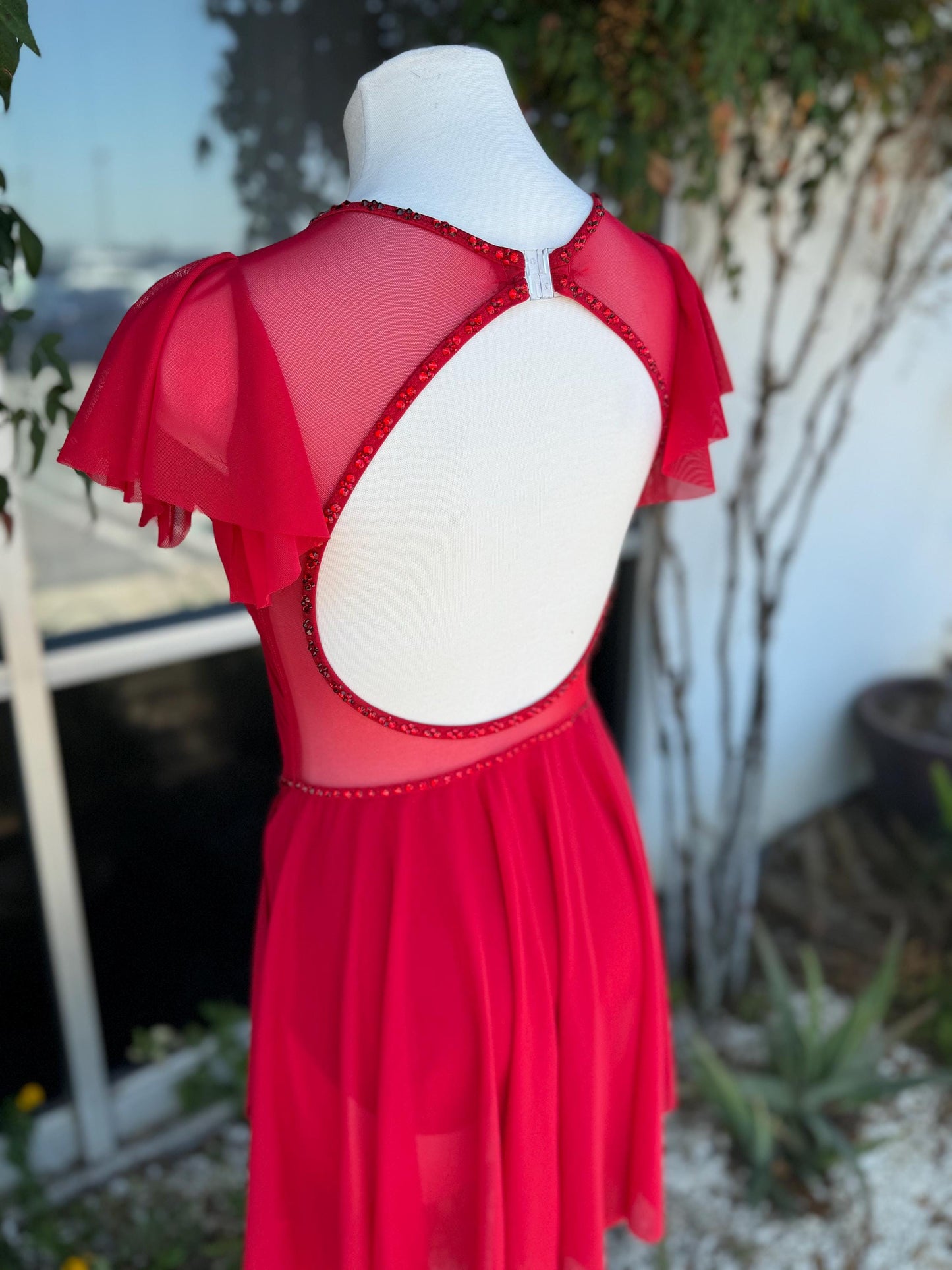 READY-TO-SHIP // Adult Small // Red Lyrical Costume