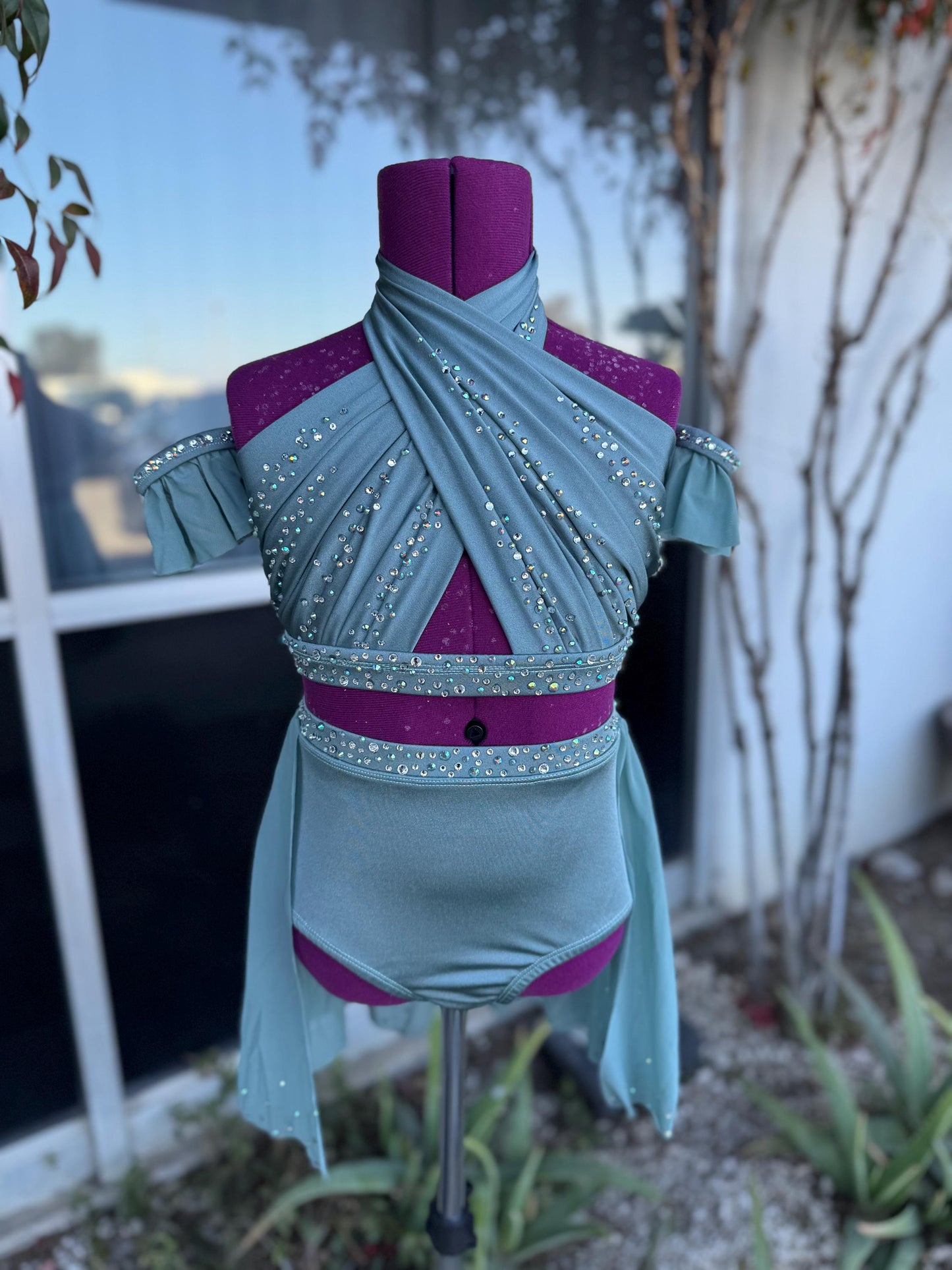 READY-TO-SHIP // Child Medium // Slate Blue/Gray Lyrical Costume