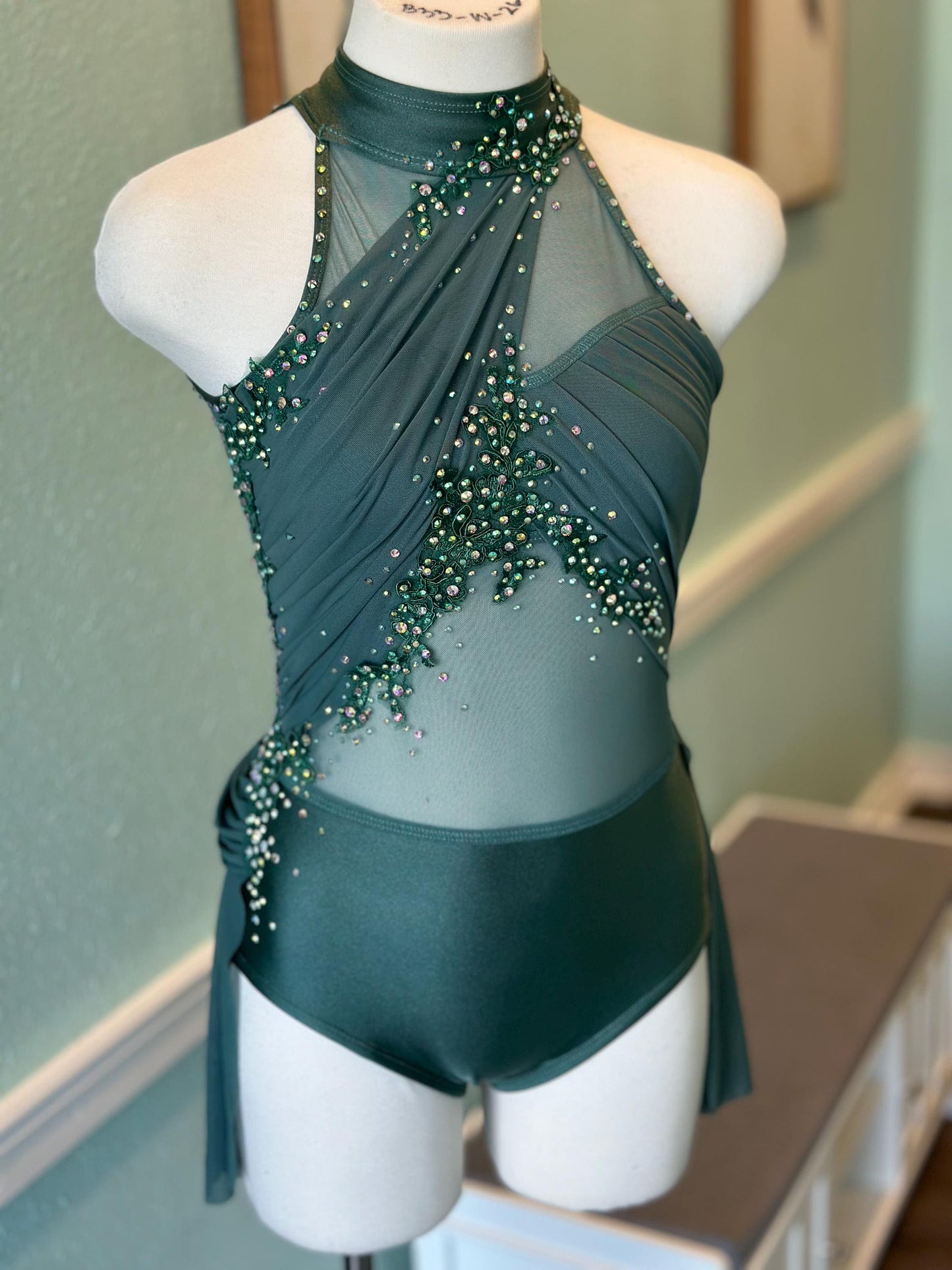 READY-TO-SHIP // Child Large // Green Lyrical Costume