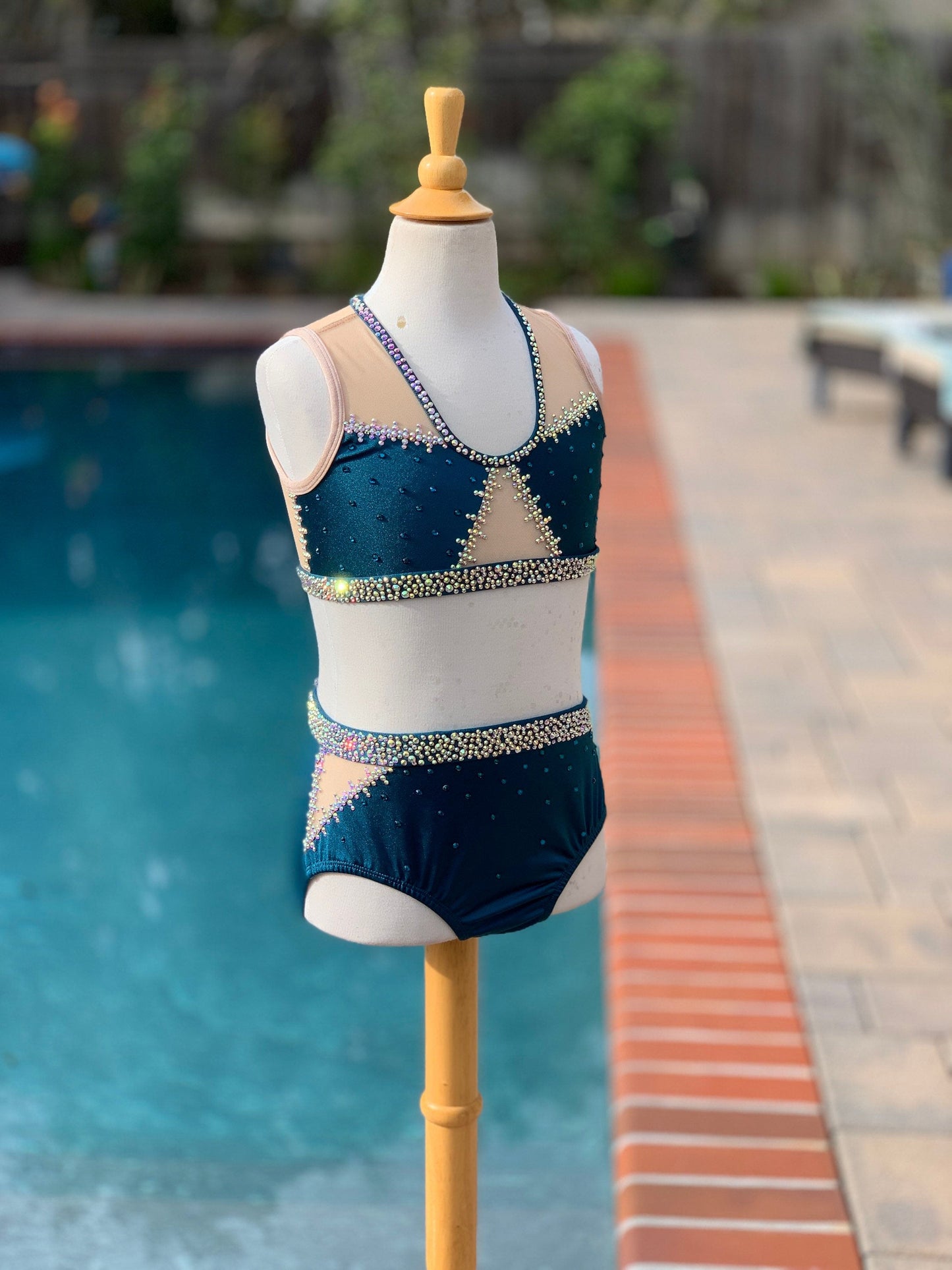 READY-TO-SHIP // Adult X-Small // Deep Teal Jazz Costume