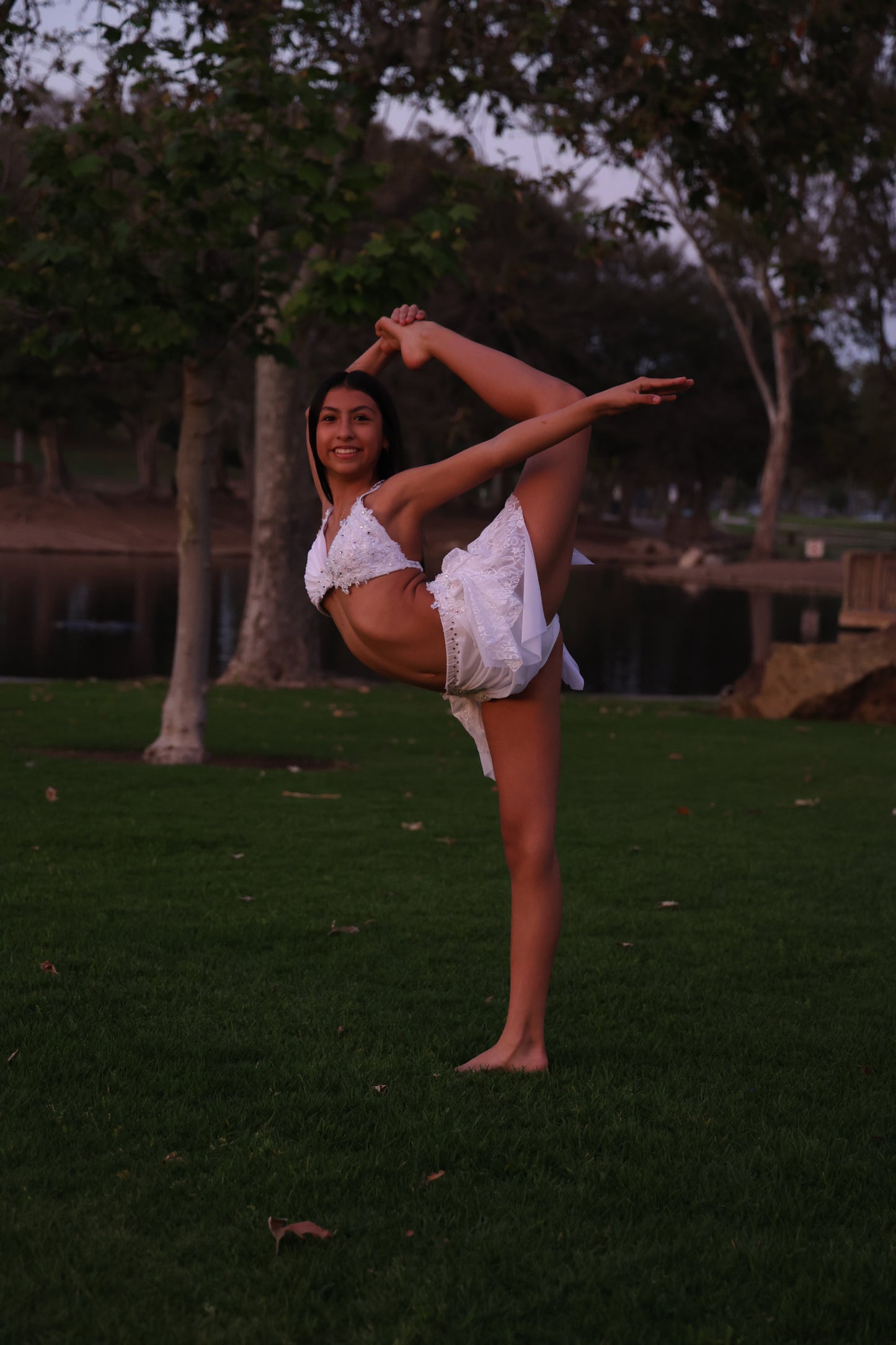 READY-TO-SHIP // Adult X-Small // White Two-Piece Lyrical Costume