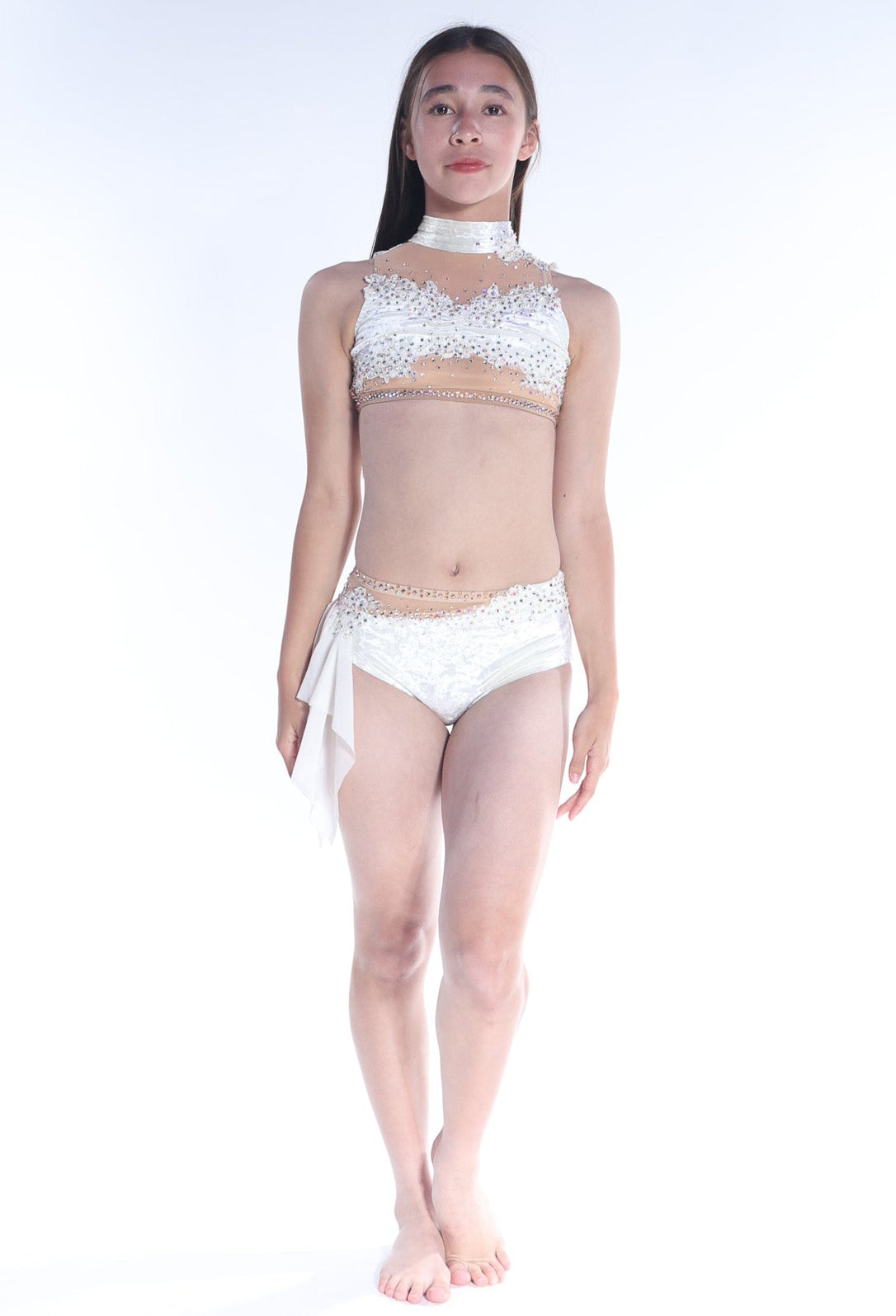 READY-TO-SHIP // Child Medium/Large // Ivory Velvet Lyrical Costume