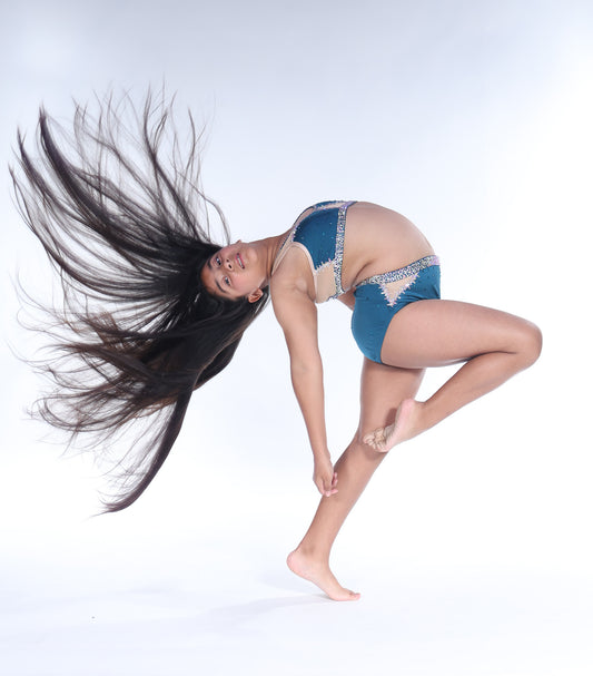 READY-TO-SHIP // Adult X-Small // Deep Teal Jazz Dance Costume