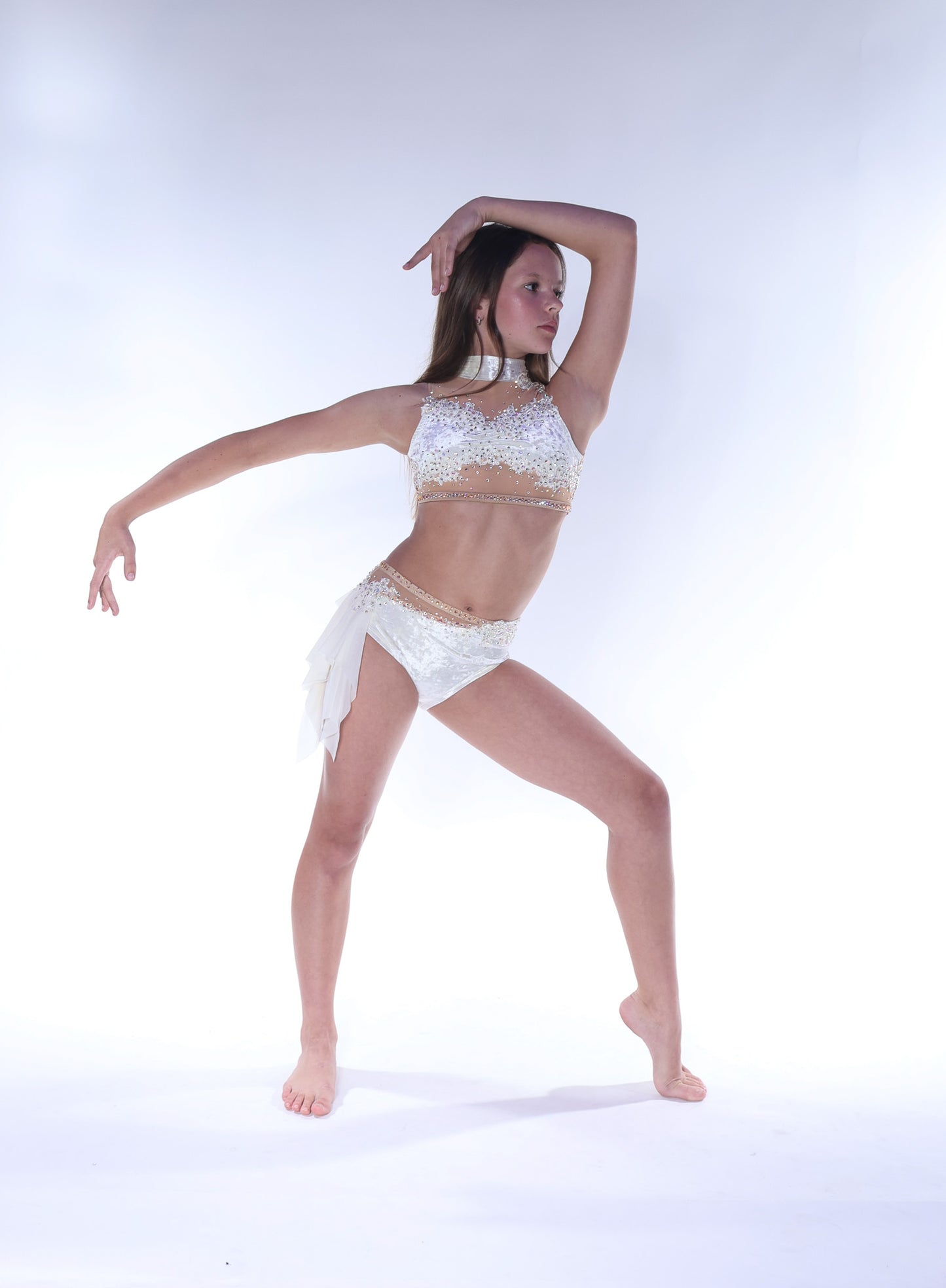READY-TO-SHIP // Child Medium/Large // Ivory Velvet Lyrical Costume