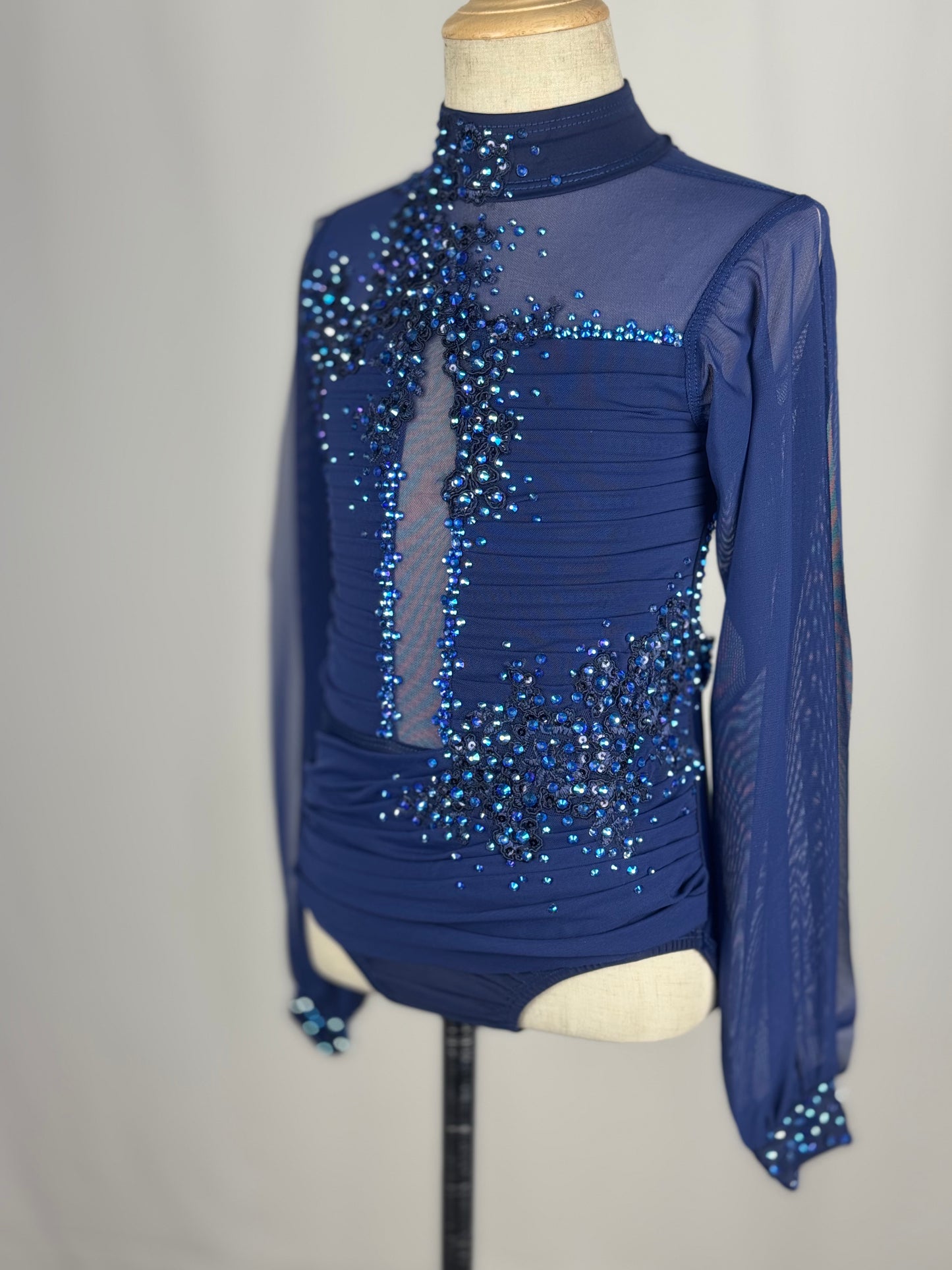 Navy Lyrical Dance Costume, Child Small