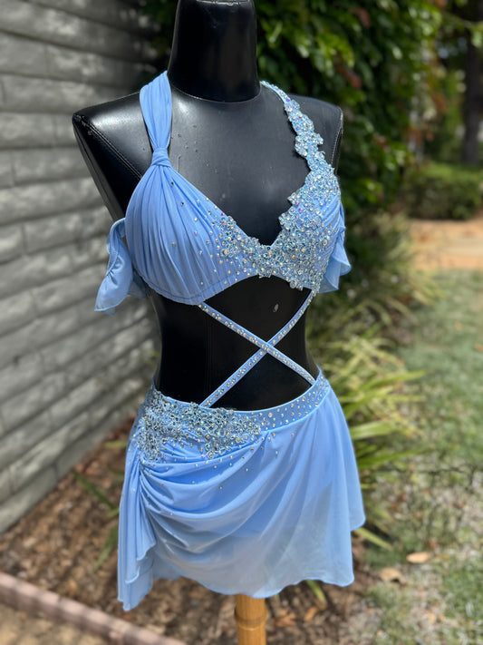 READY-TO-SHIP // Adult X-Small // Blue Lyrical Dance Costume