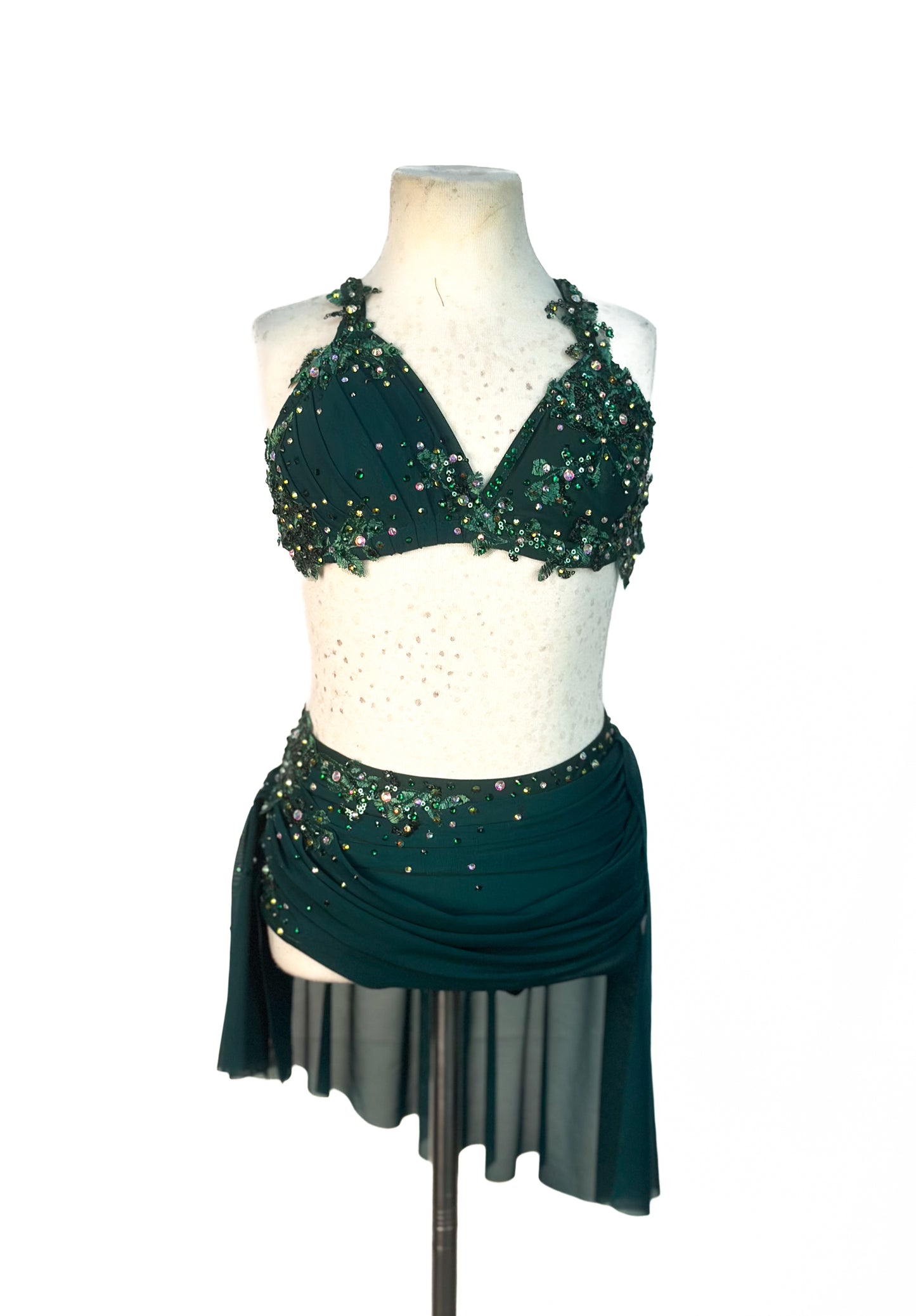READY-TO-SHIP // Child Medium // Green Lyrical Costume