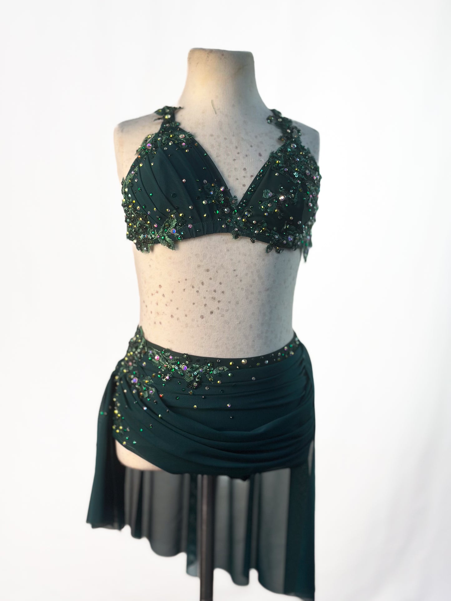 READY-TO-SHIP // Child Medium // Green Lyrical Costume