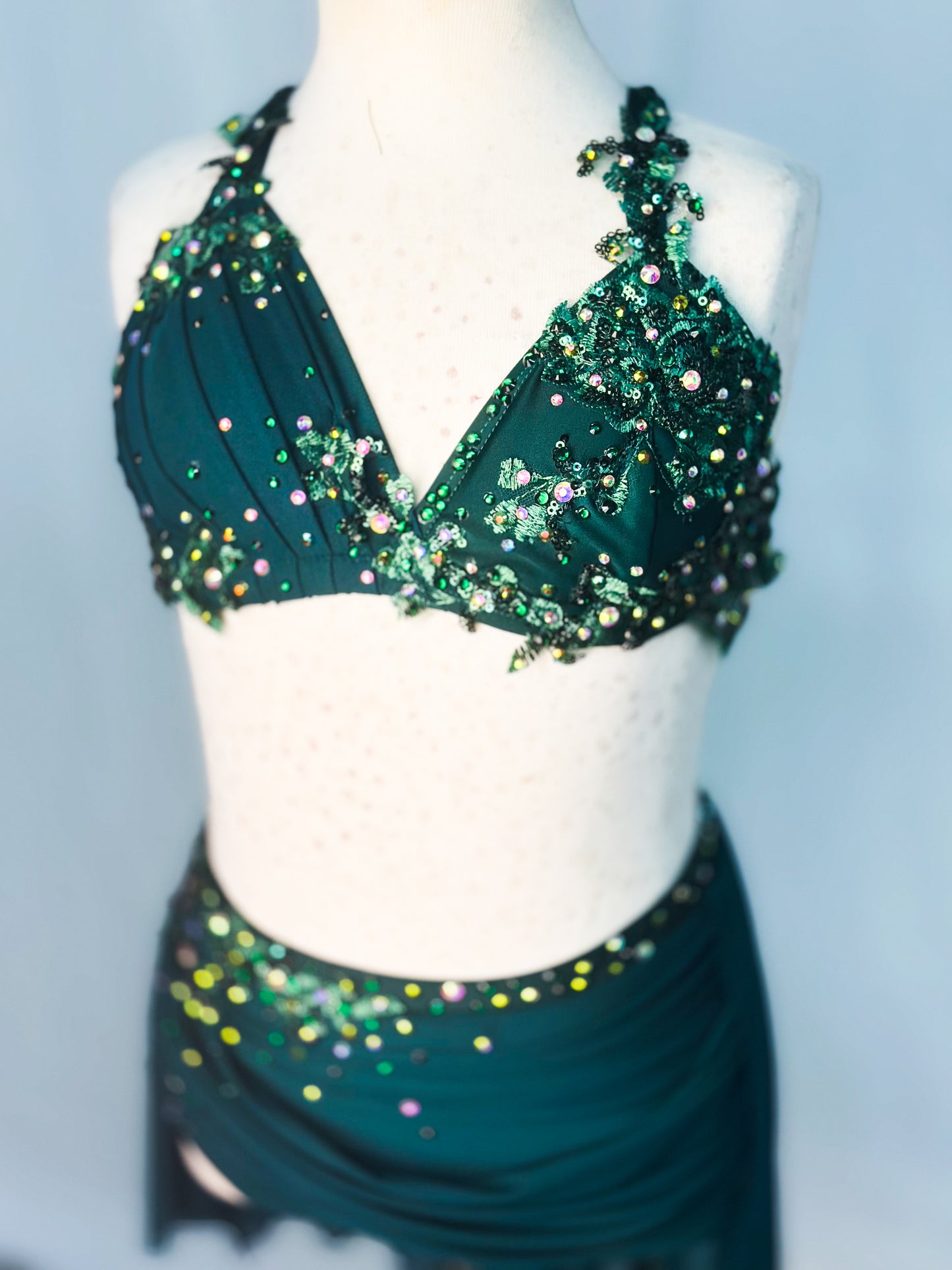 READY-TO-SHIP // Child Medium // Green Lyrical Costume