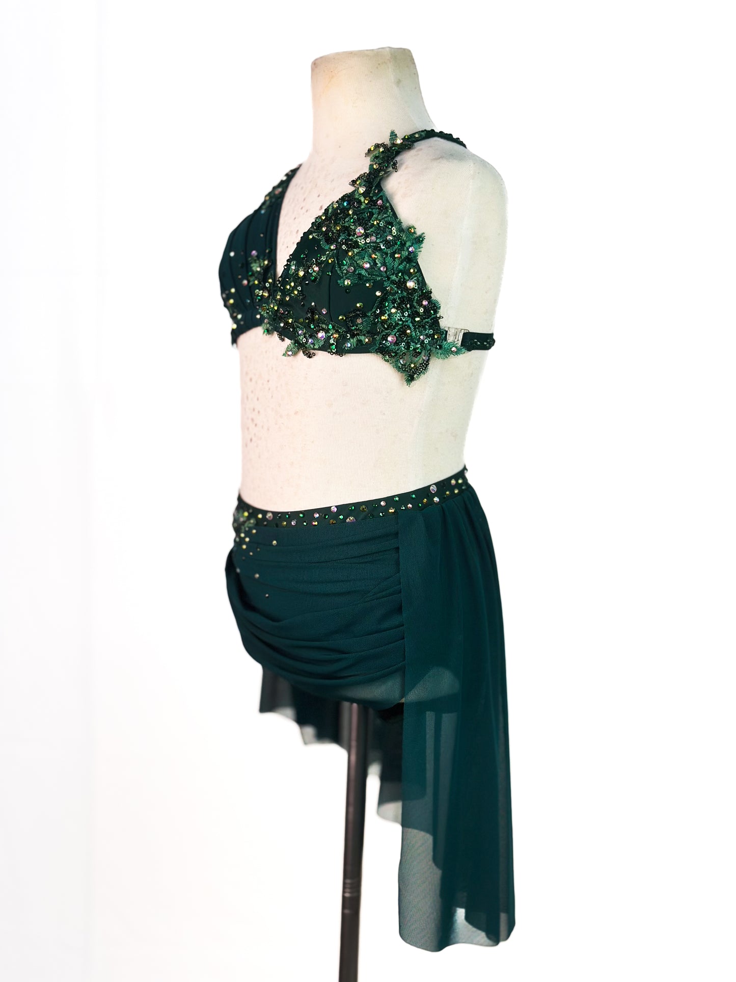 READY-TO-SHIP // Child Medium // Green Lyrical Costume