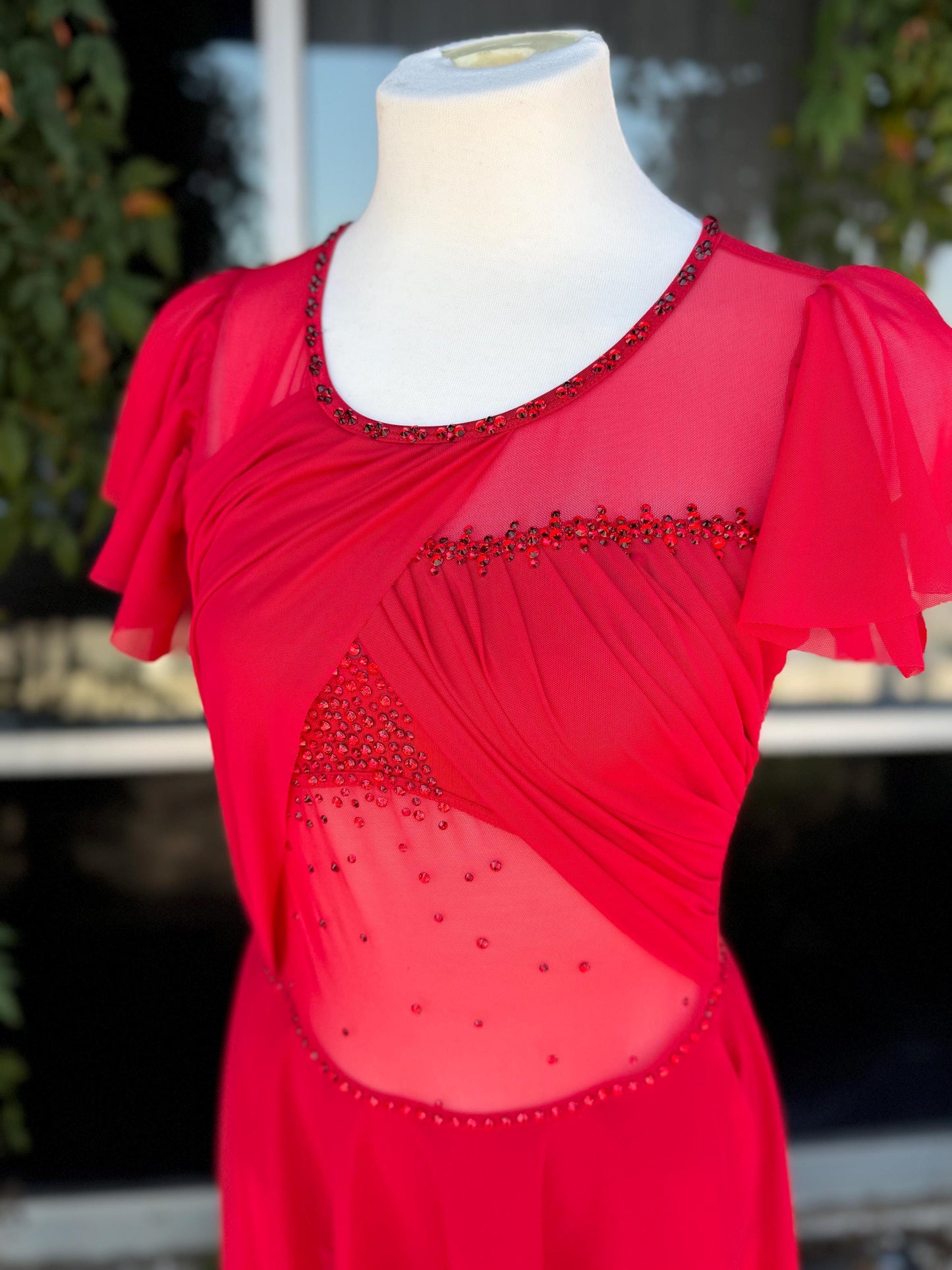 READY-TO-SHIP // Adult Small // Red Lyrical Costume