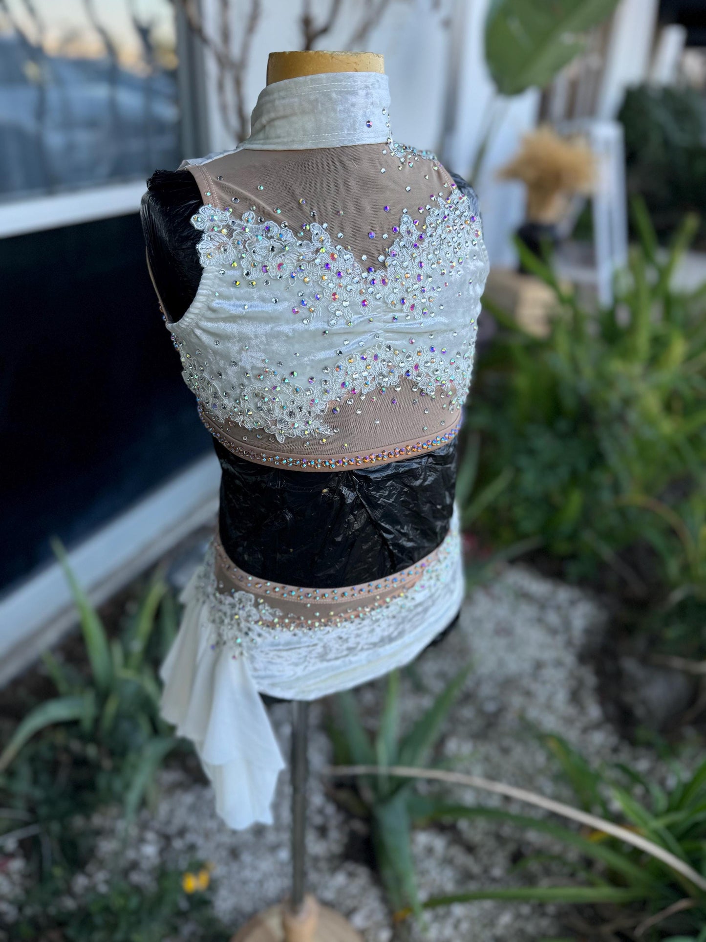 READY-TO-SHIP // Child Medium/Large // Ivory Velvet Lyrical Costume