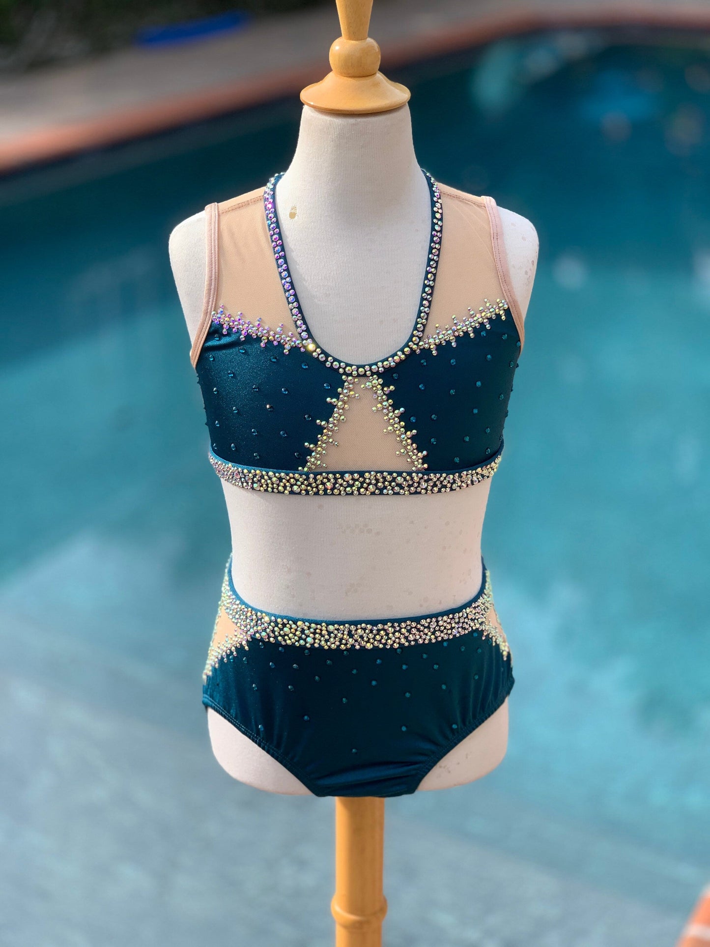READY-TO-SHIP // Adult X-Small // Deep Teal Jazz Costume