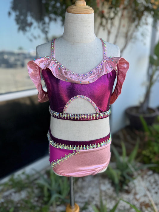 Pink & Hot Pink Jazz Dance Costume, Child Small/Medium