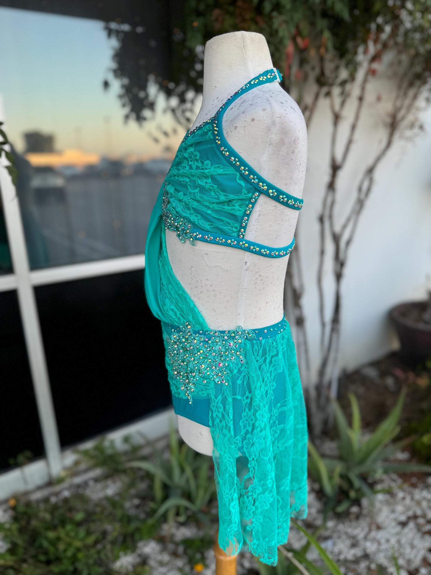 READY-TO-SHIP // Adult X-Small // Turquoise Lyrical Costume