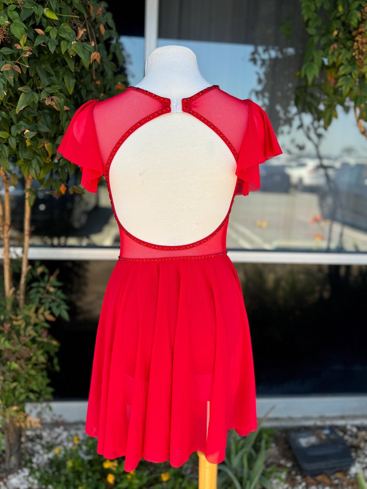 READY-TO-SHIP // Adult Small // Red Lyrical Costume