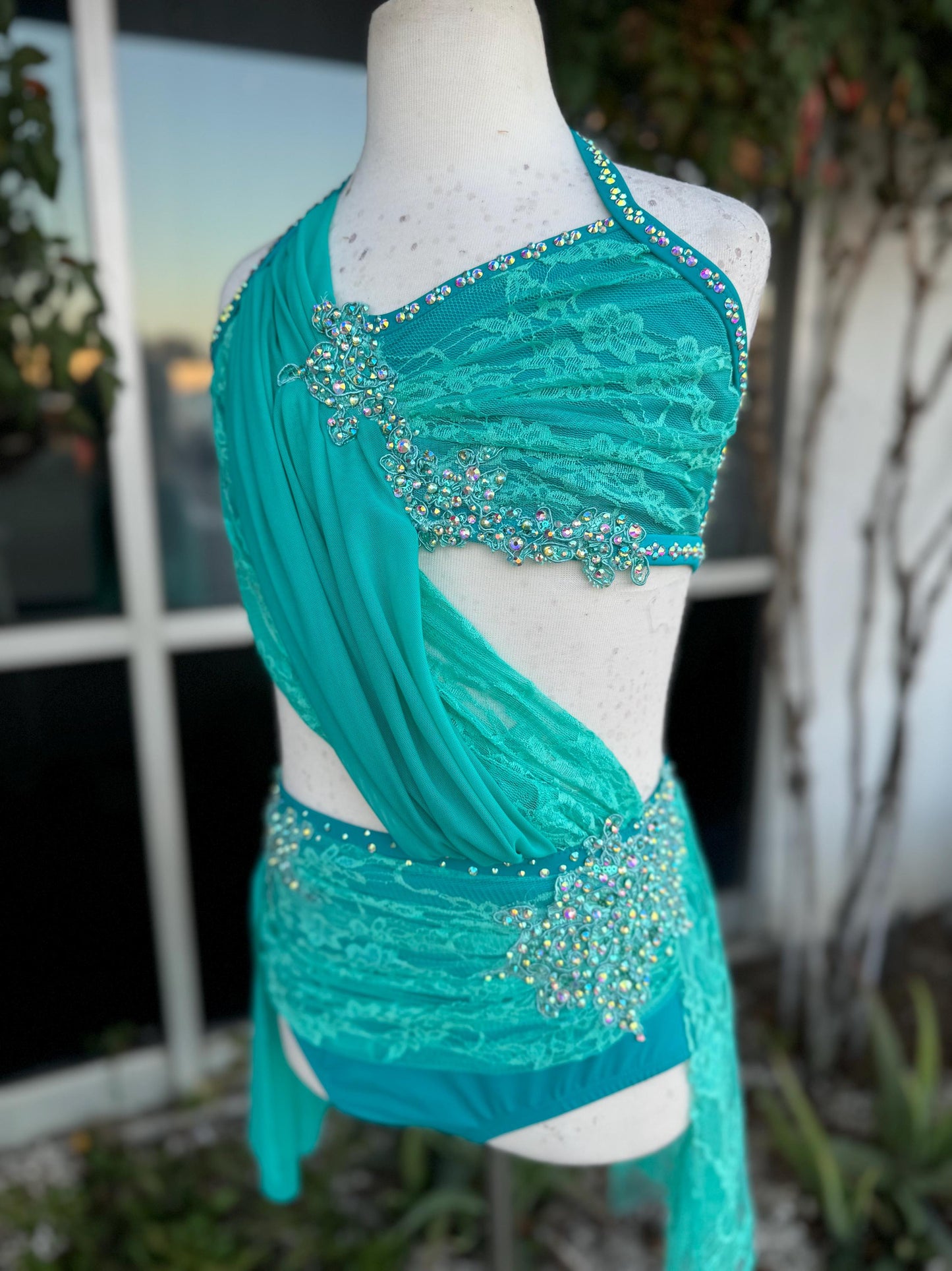 READY-TO-SHIP // Adult X-Small // Turquoise Lyrical Costume