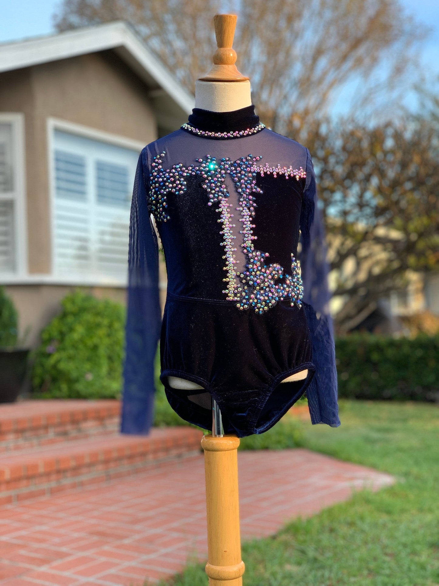 READY-TO-SHIP // Child Small // Navy Velvet Lyrical Costume
