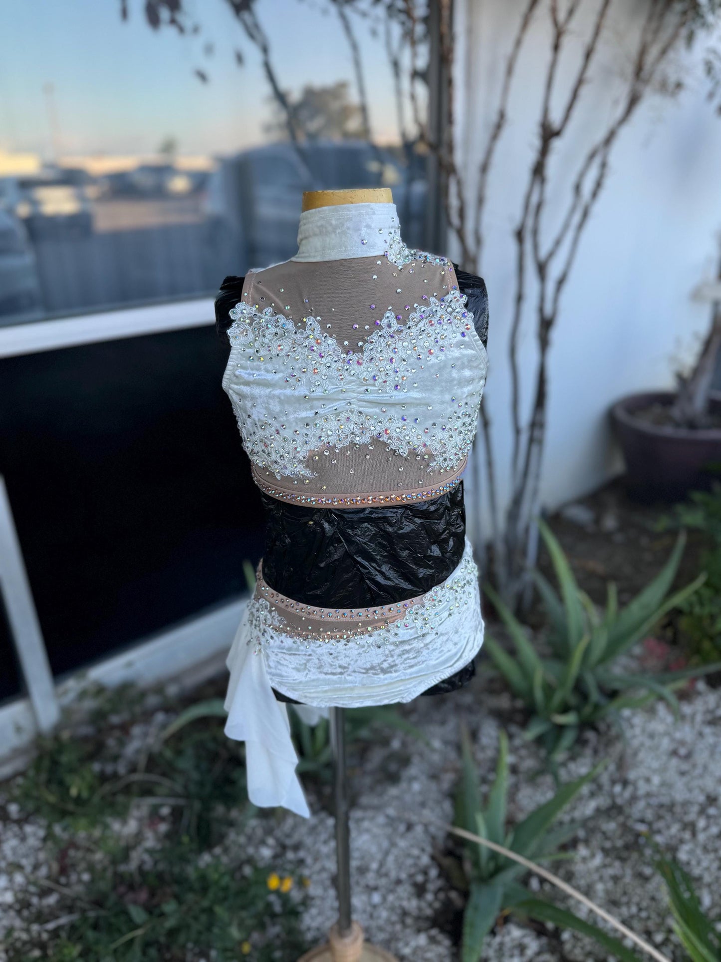 READY-TO-SHIP // Child Medium/Large // Ivory Velvet Lyrical Costume