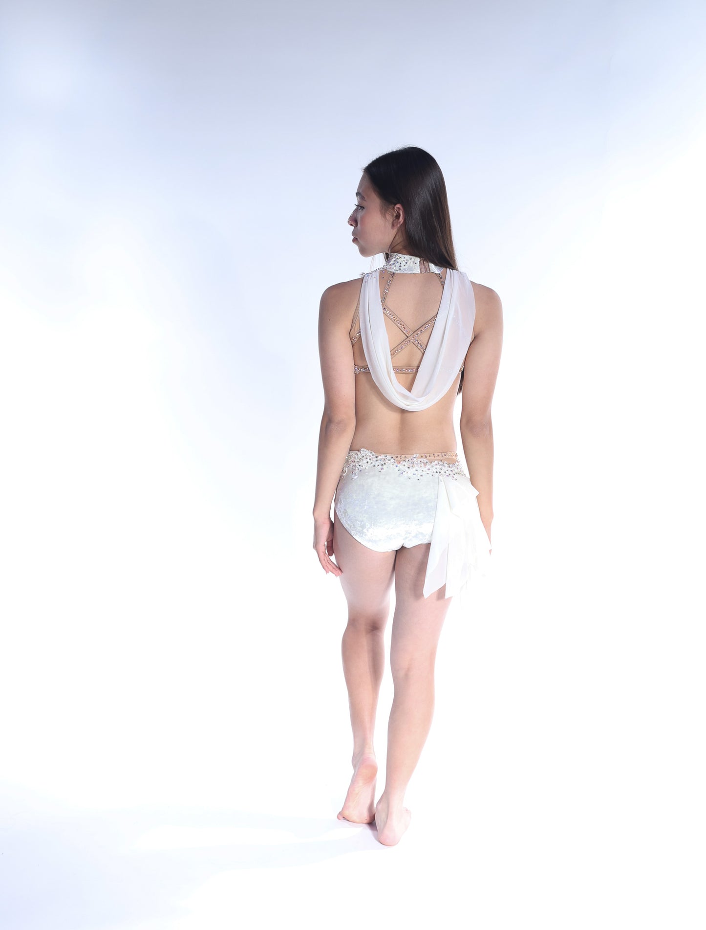 READY-TO-SHIP // Child Medium/Large // Ivory Velvet Lyrical Costume