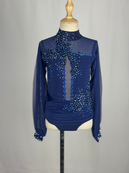 Navy Lyrical Dance Costume, Child Small