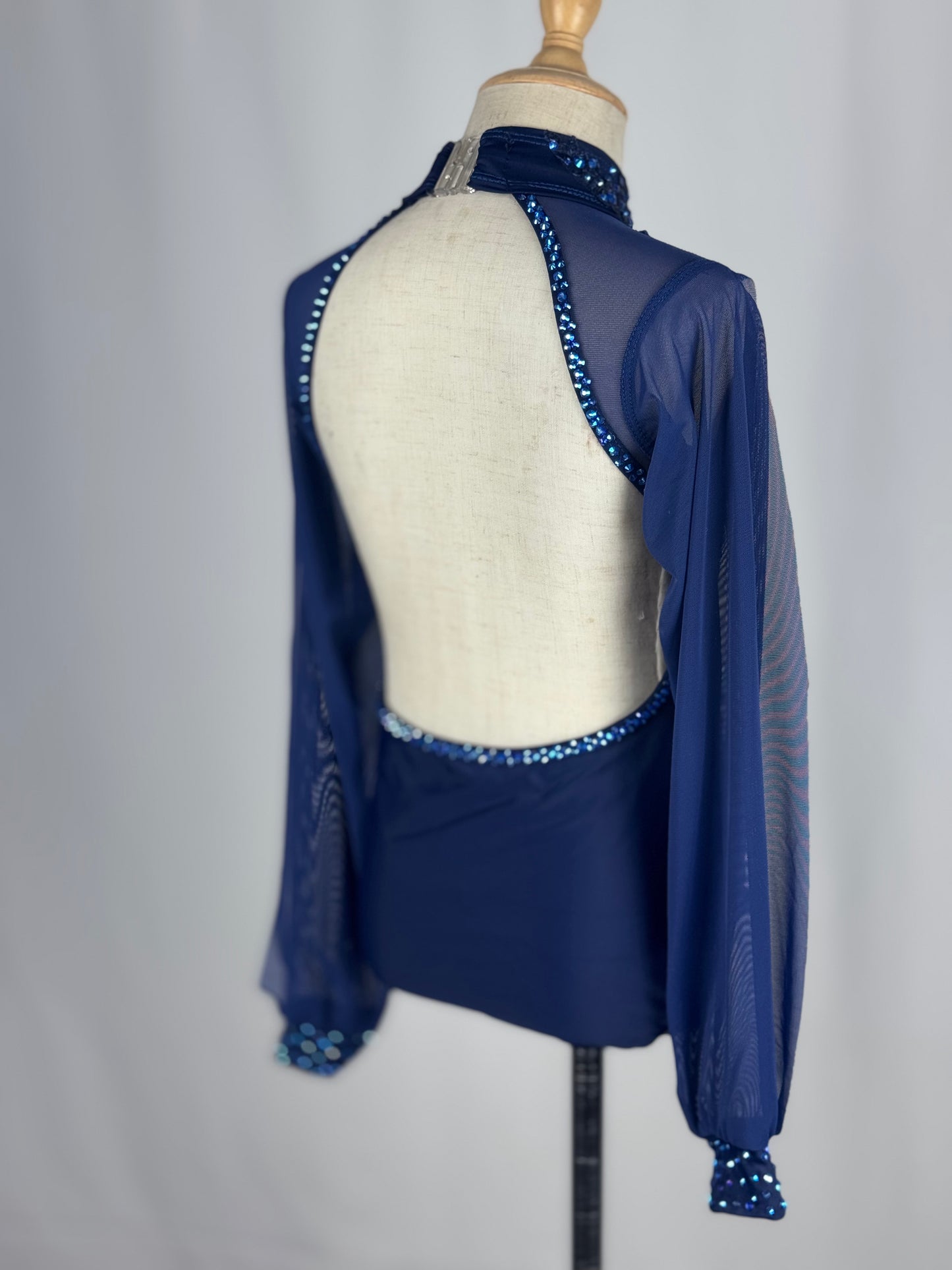 Navy Lyrical Dance Costume, Child Small