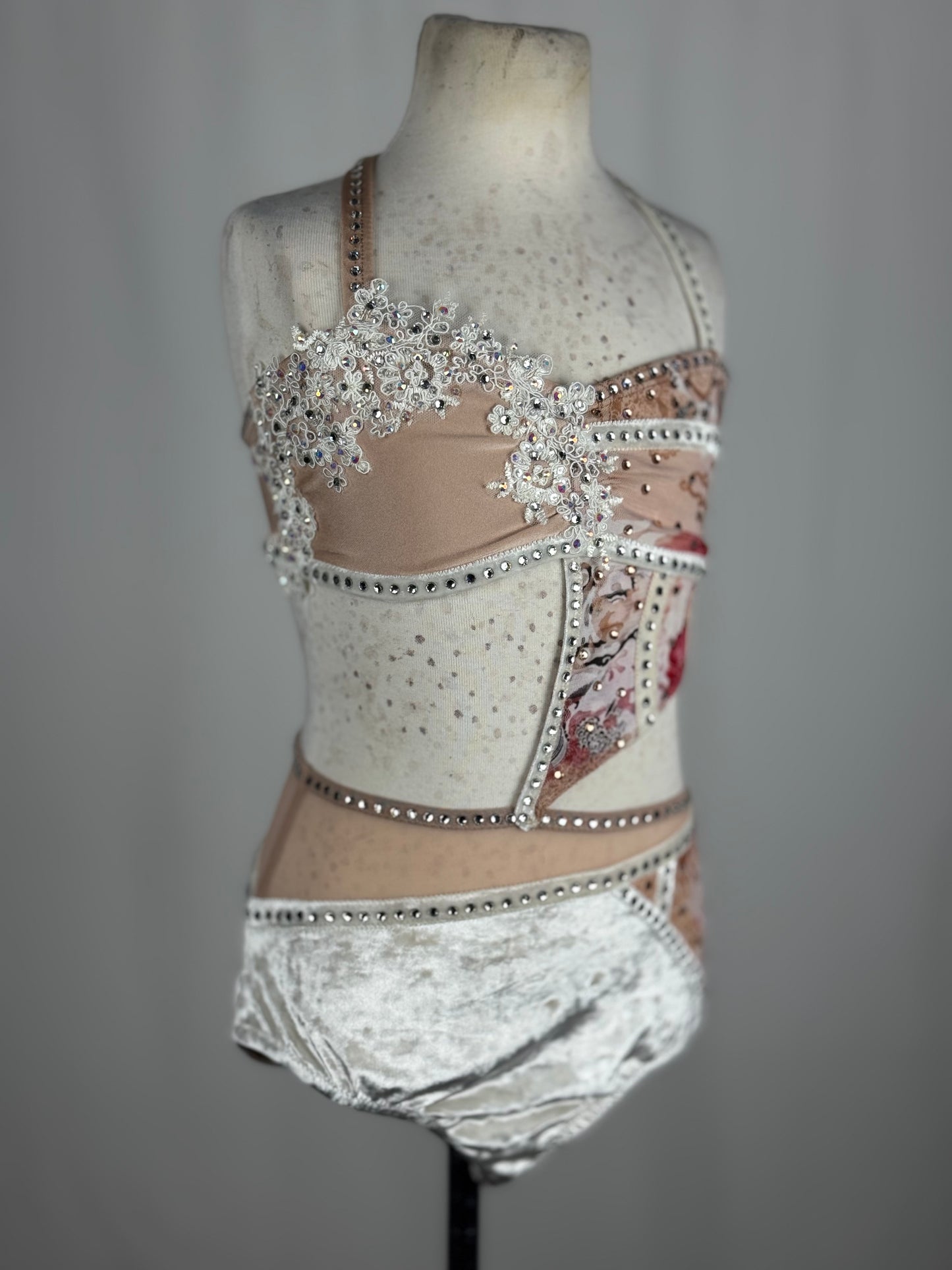 Multicolor Lyrical Dance Costume, Child Large