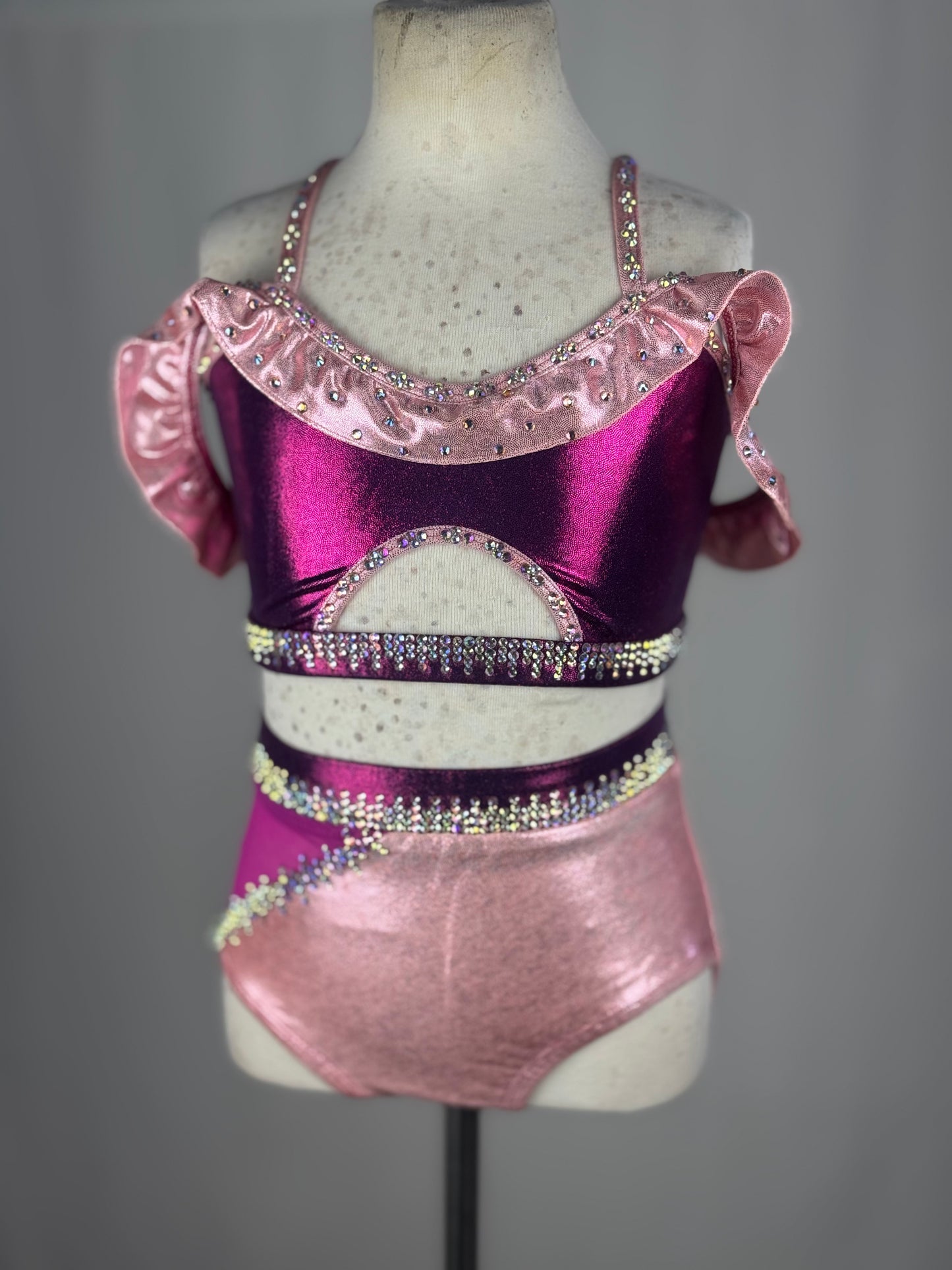 Pink & Hot Pink Jazz Dance Costume, Child Small/Medium