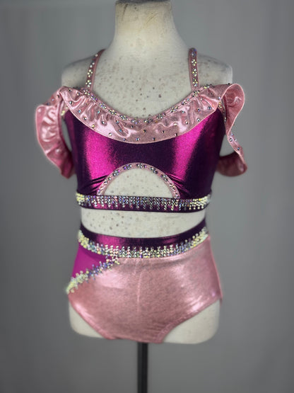 Pink & Hot Pink Jazz Dance Costume, Child Small/Medium