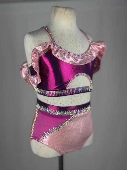 Pink & Hot Pink Jazz Dance Costume, Child Small/Medium
