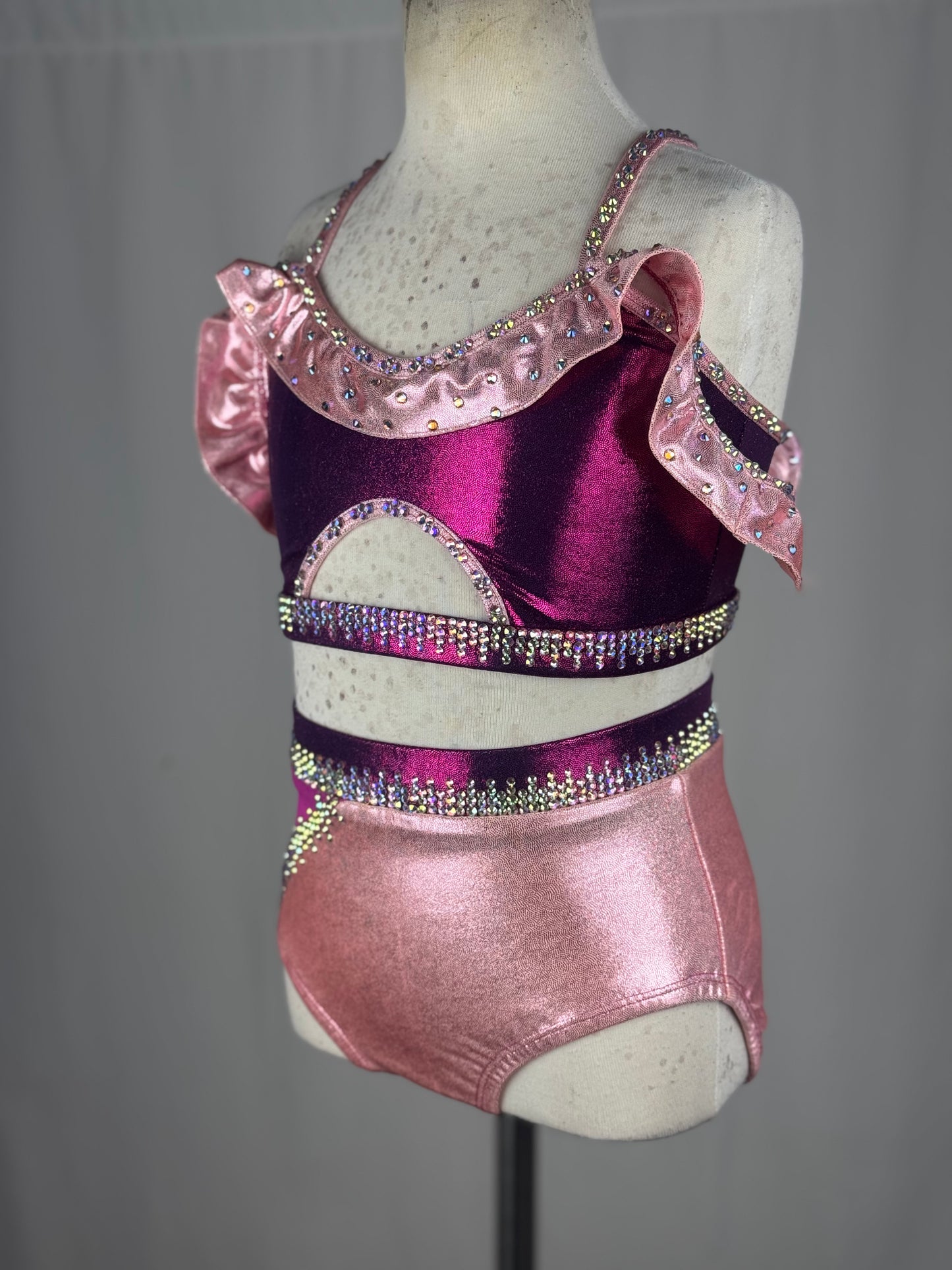 Pink & Hot Pink Jazz Dance Costume, Child Small/Medium