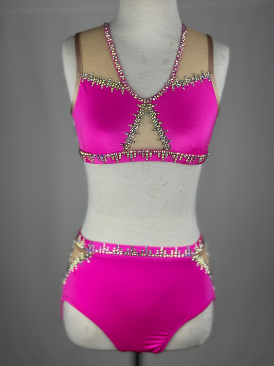 Hot Pink Jazz Dance Costume, Adult X-Small