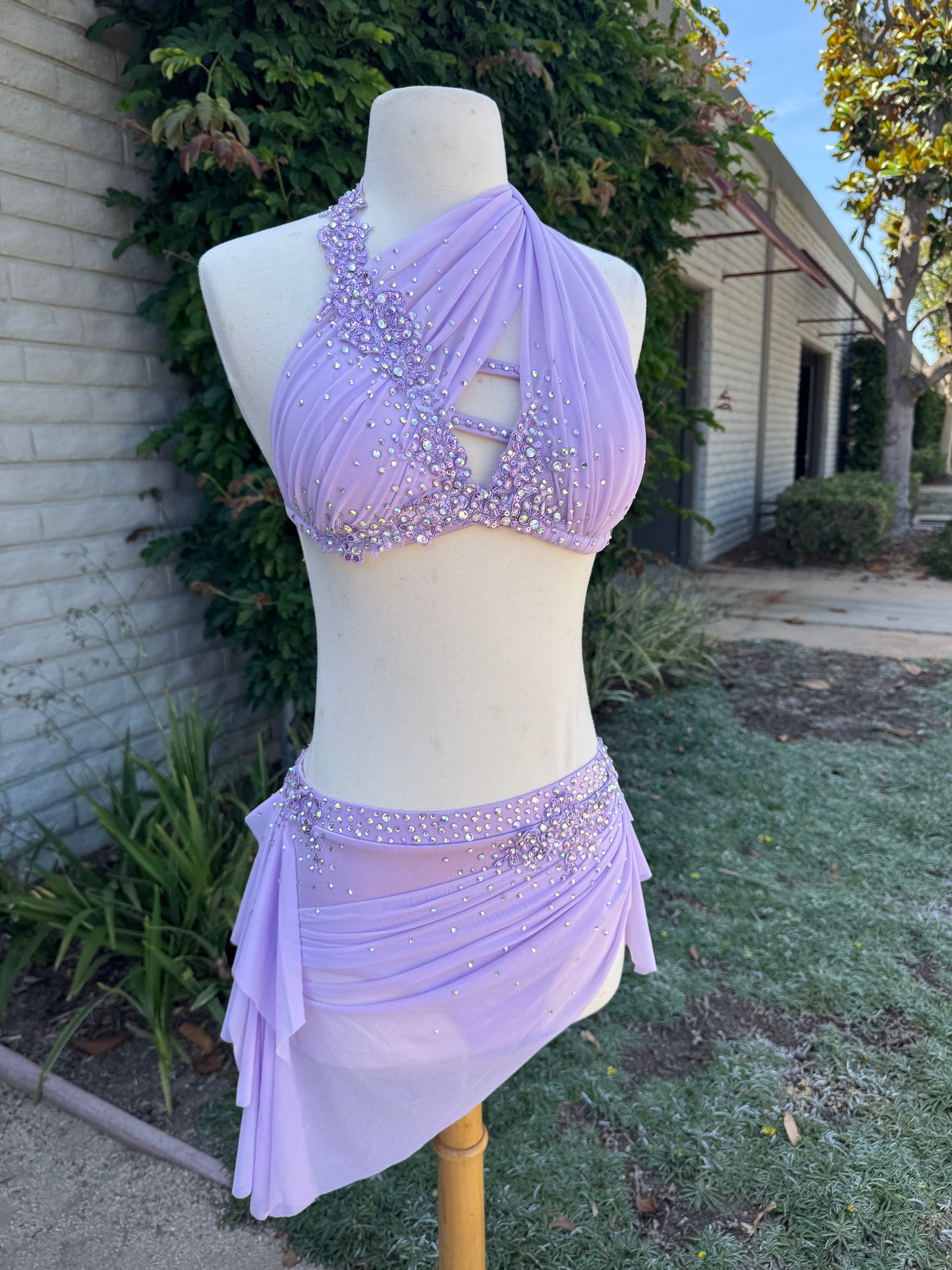 Lavender Two-Piece Lyrical Dance Costume, Adult X-Small/Small