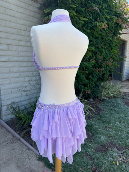 Lavender Two-Piece Lyrical Dance Costume, Adult X-Small/Small