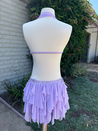 Lavender Two-Piece Lyrical Dance Costume, Adult X-Small/Small