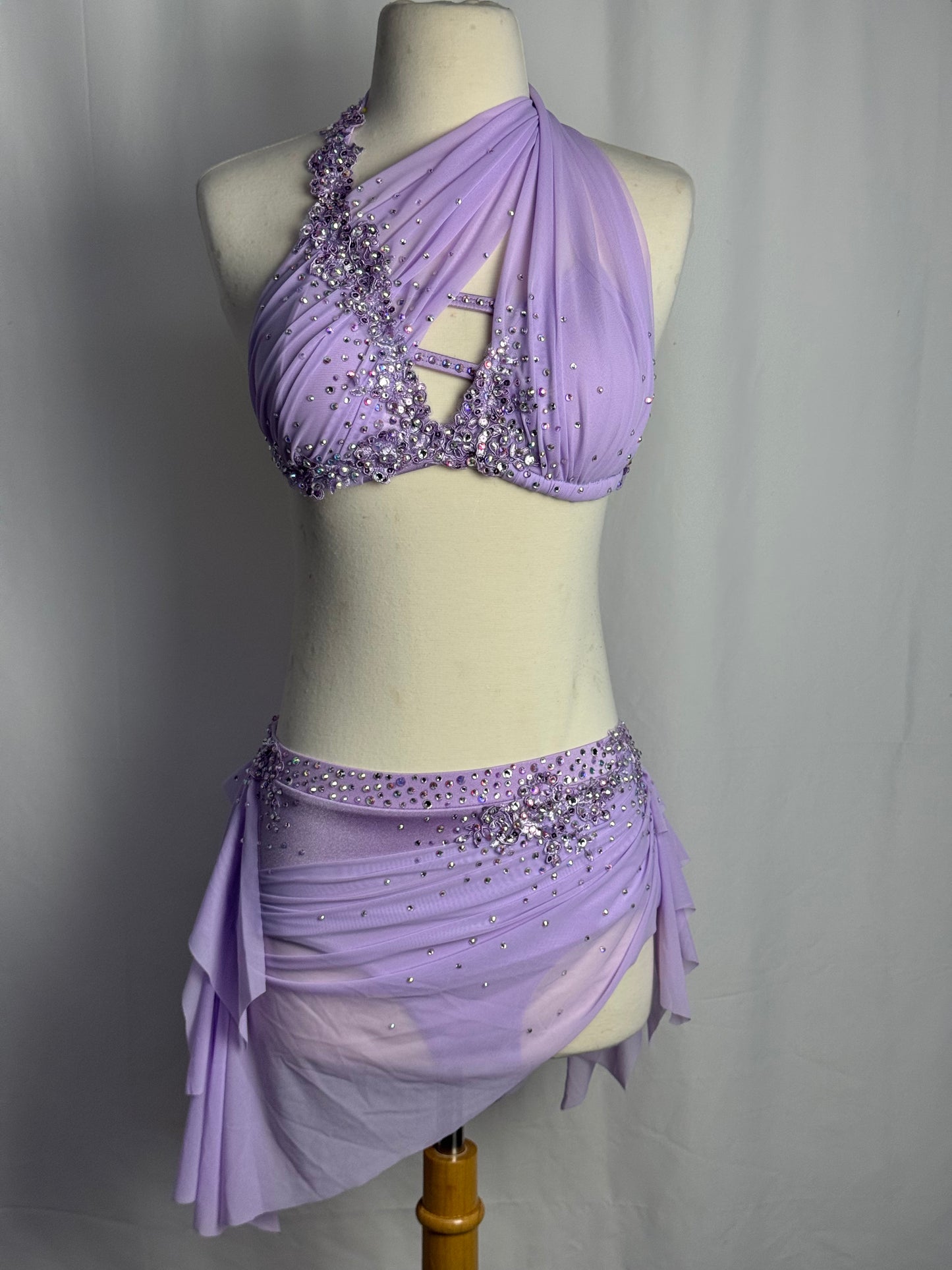 Lavender Two-Piece Lyrical Dance Costume, Adult X-Small/Small