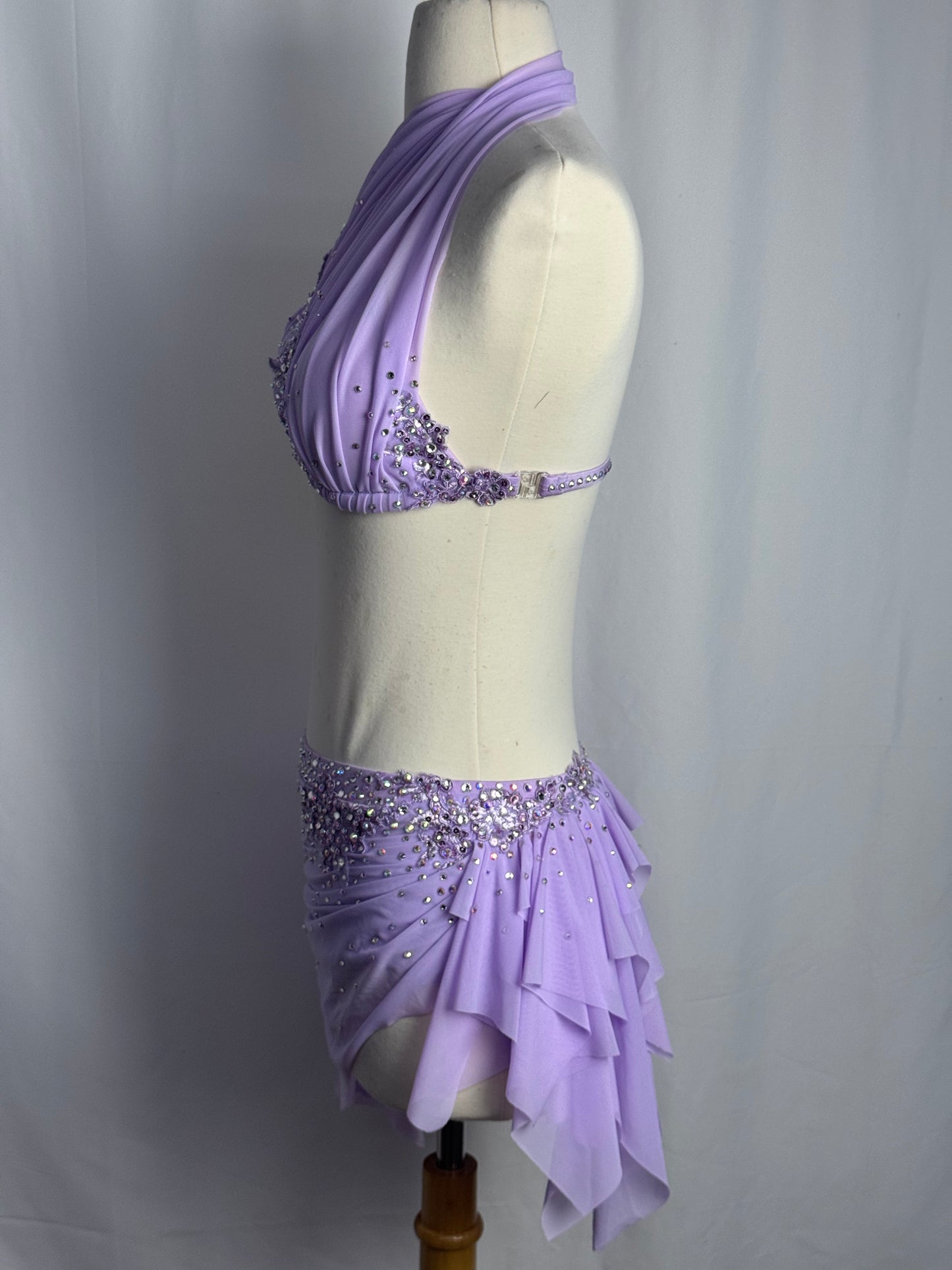 Lavender Two-Piece Lyrical Dance Costume, Adult X-Small/Small