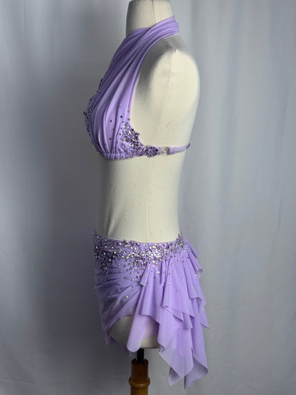 Lavender Two-Piece Lyrical Dance Costume, Adult X-Small/Small