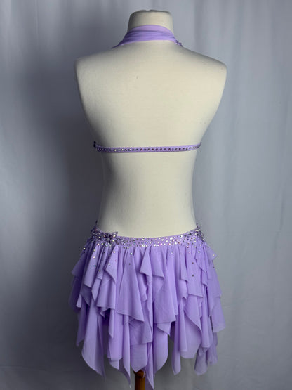 Lavender Two-Piece Lyrical Dance Costume, Adult X-Small/Small