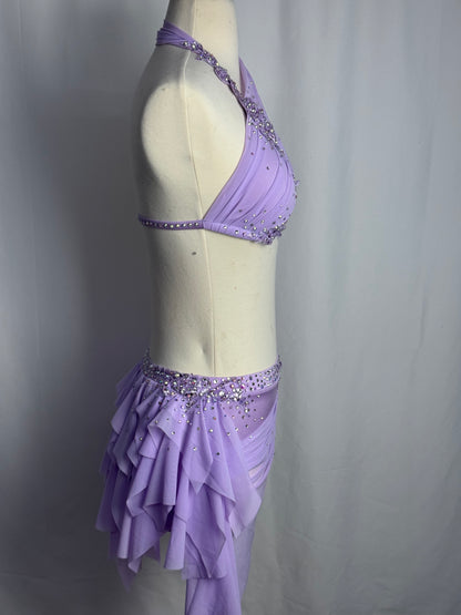 Lavender Two-Piece Lyrical Dance Costume, Adult X-Small/Small