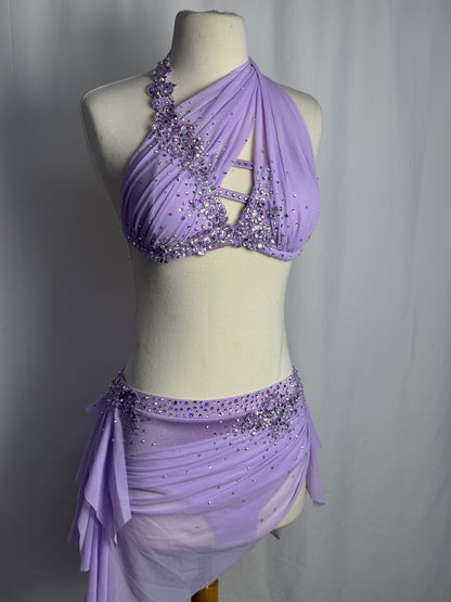 Lavender Two-Piece Lyrical Dance Costume, Adult X-Small/Small