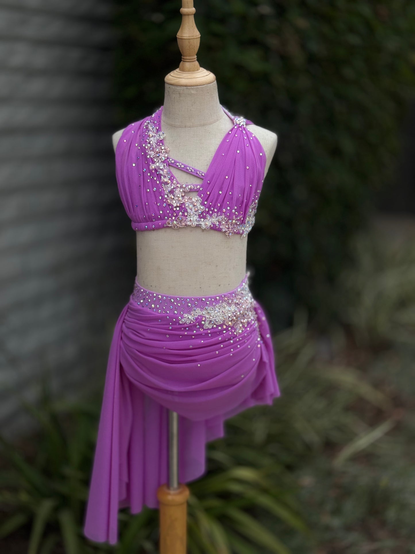 Wild Orchid Two-Piece Lyrical Dance Costume, Child Medium