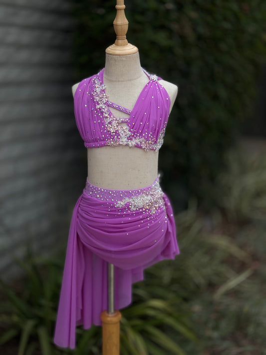 Wild Orchid Two-Piece Lyrical Dance Costume, Child Medium