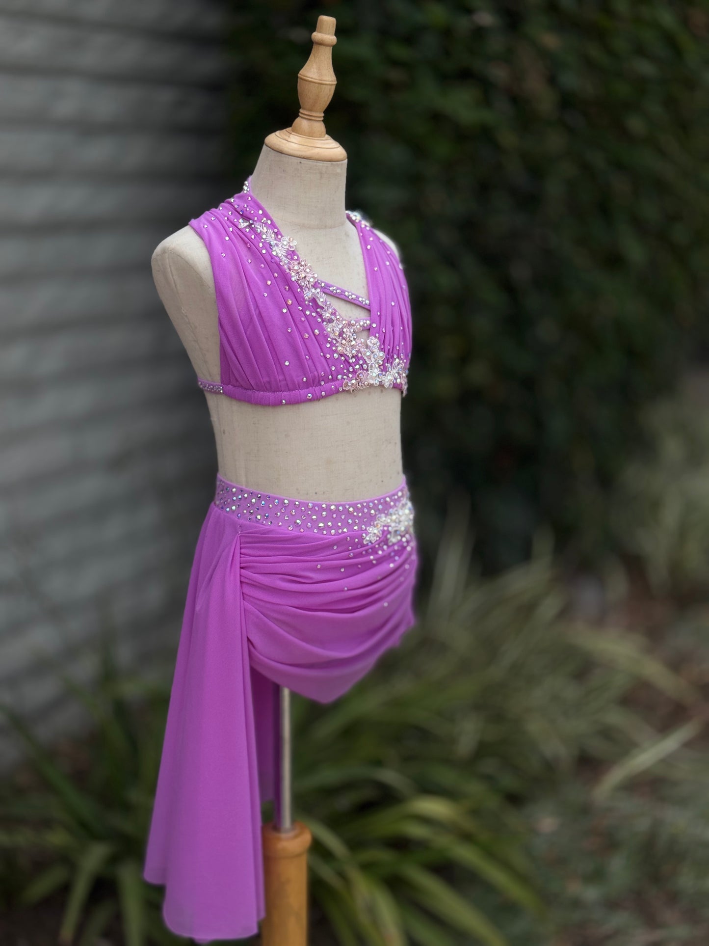 Wild Orchid Two-Piece Lyrical Dance Costume, Child Medium