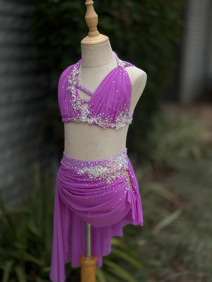 Wild Orchid Two-Piece Lyrical Dance Costume, Child Medium