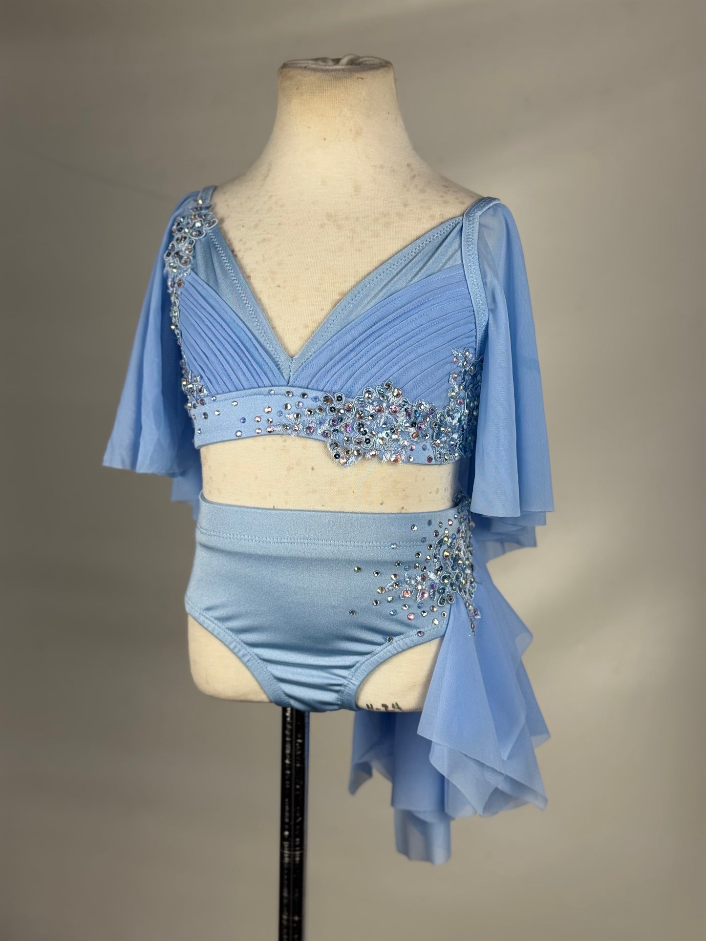 Light Blue Lyrical Dance Costume, Child Small